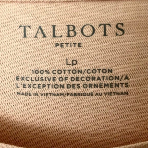Talbots Embroidered Foxes Crew Neck Long Sleeved 100% Cotton Tee - LP - Picture 7 of 10